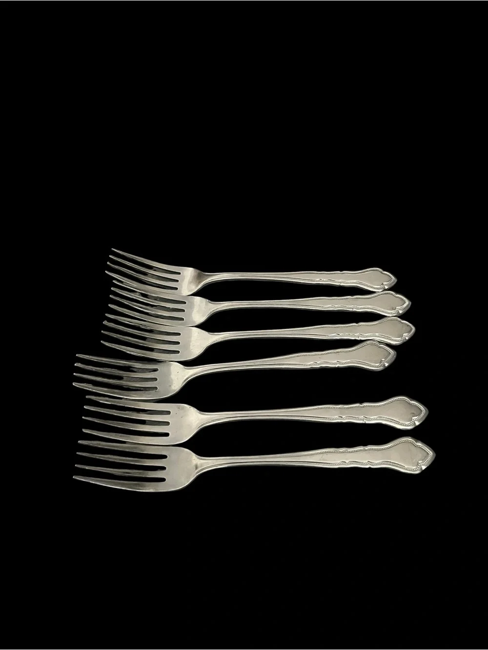 Reed & Barton Carriage Rebacraft Stainless Flatware Vintage 6 Dinner Forks